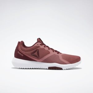 Reebok Flexagon Force Trainingsschuhe Damen - Rosa/Bordeaux/Weiß - DE 970-QLB